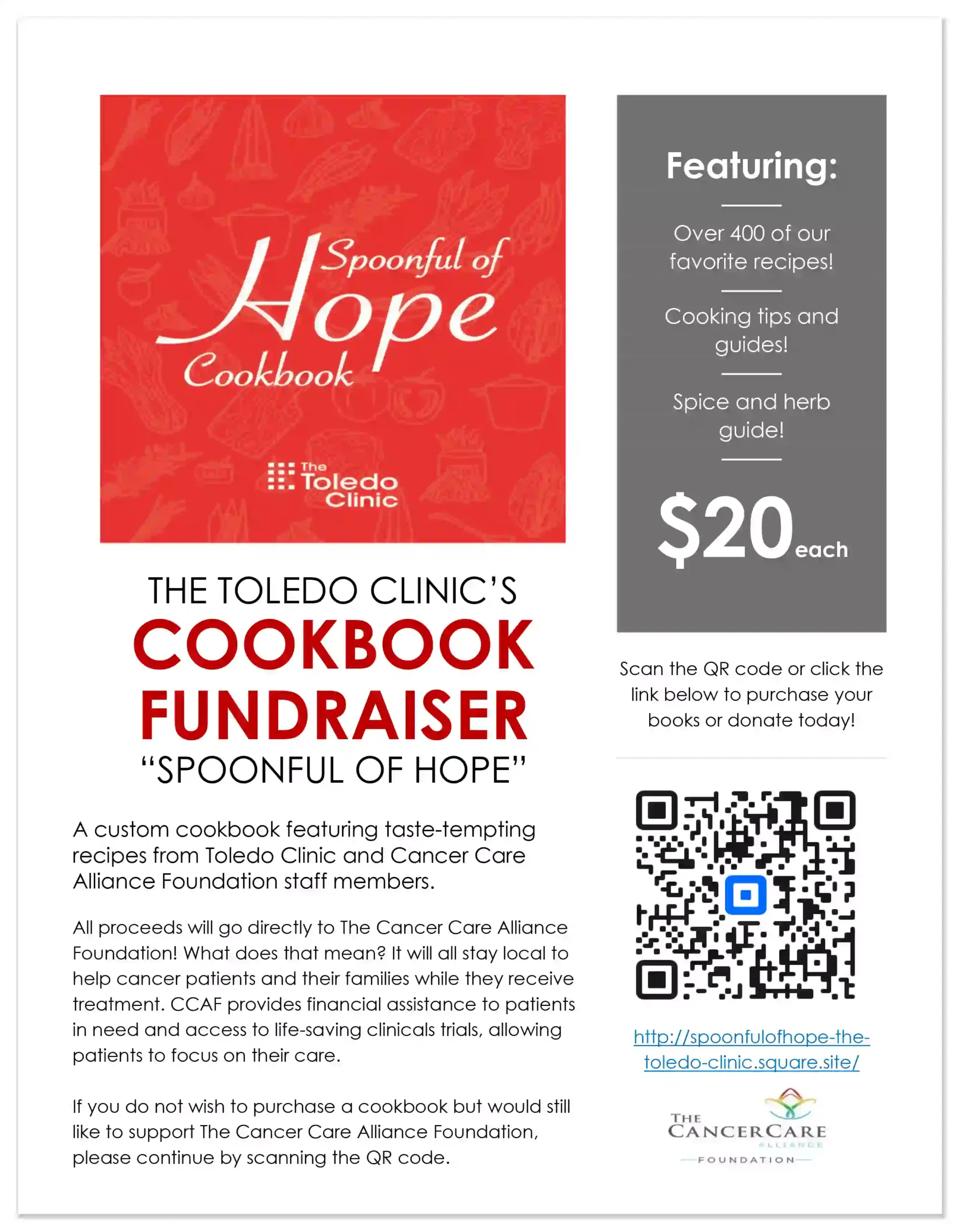 Spoonful of Hope Cookbook graphic