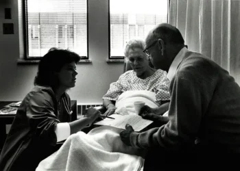 Mary Beth Straub, RN with couple-crop